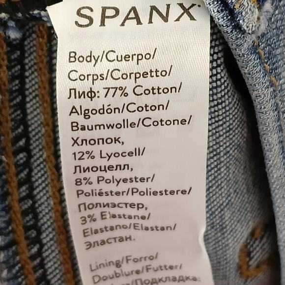 SPANX Skinny Ankle Jean, Light Vintage Wash Size M Pull On - Picture 5 of 6